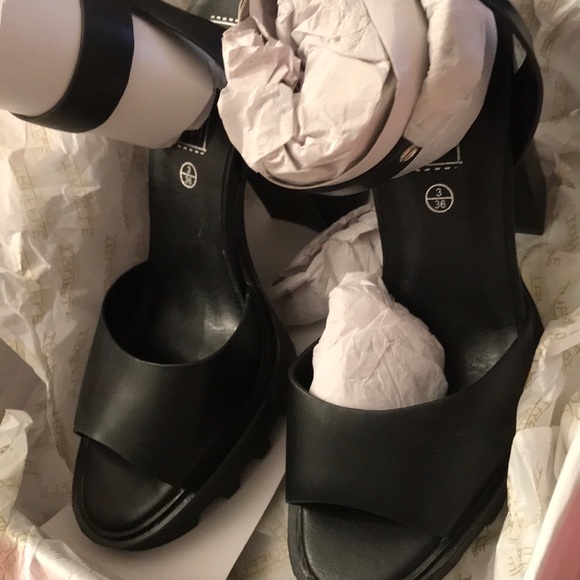 Nasty Gal Strappy Heels🖤 - Picture 6 of 7